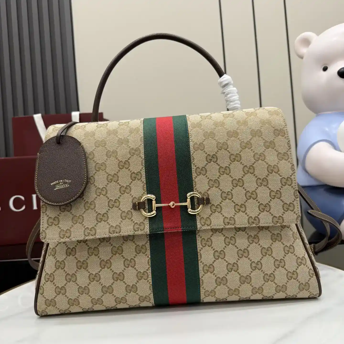 Gucci Brown Horsebit Top Handle Bag product photo from LabelPicks
