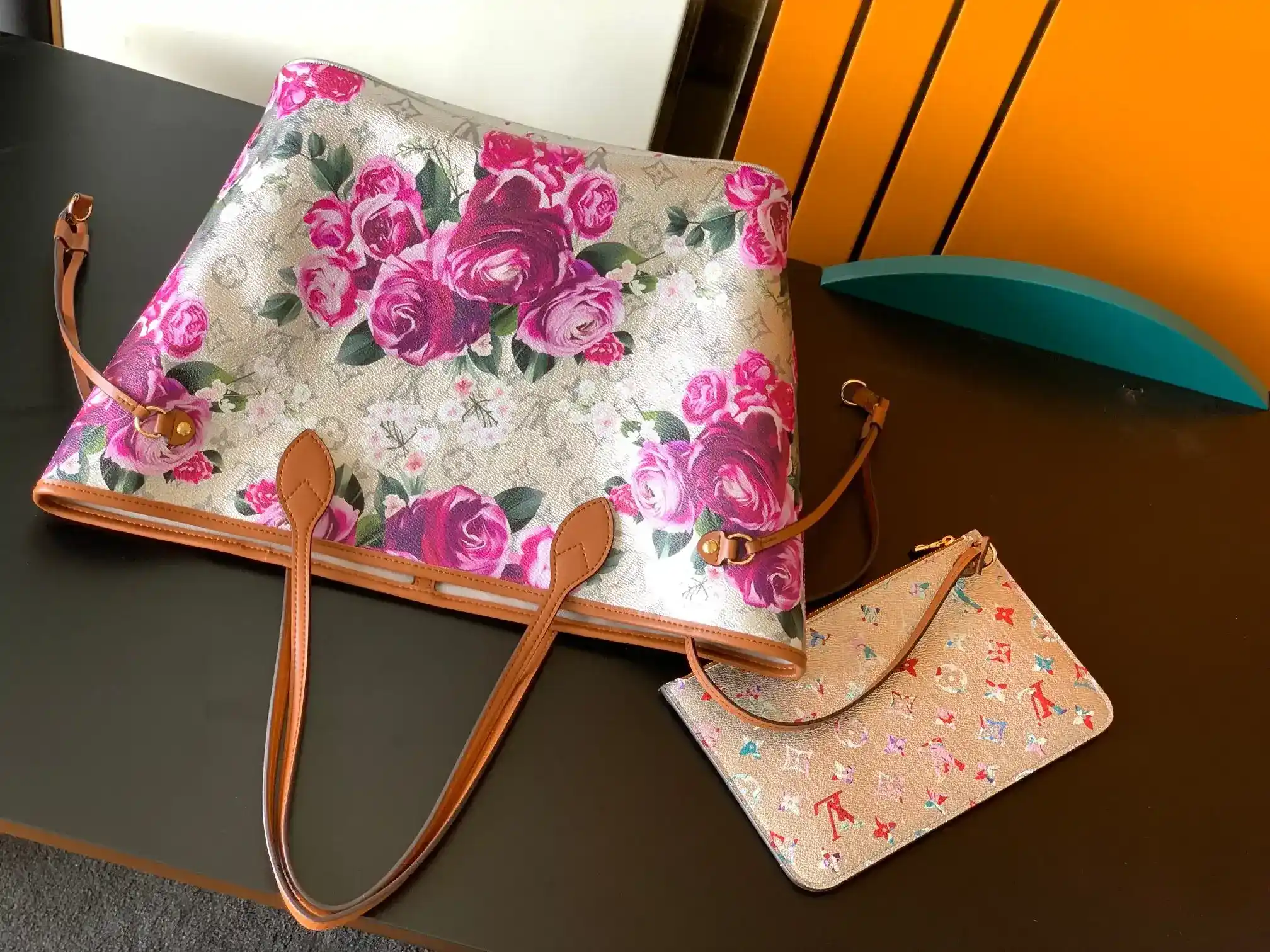 Louis Vuitton Neverfull Gold Calfskin Tote Bag product photo from LabelPicks