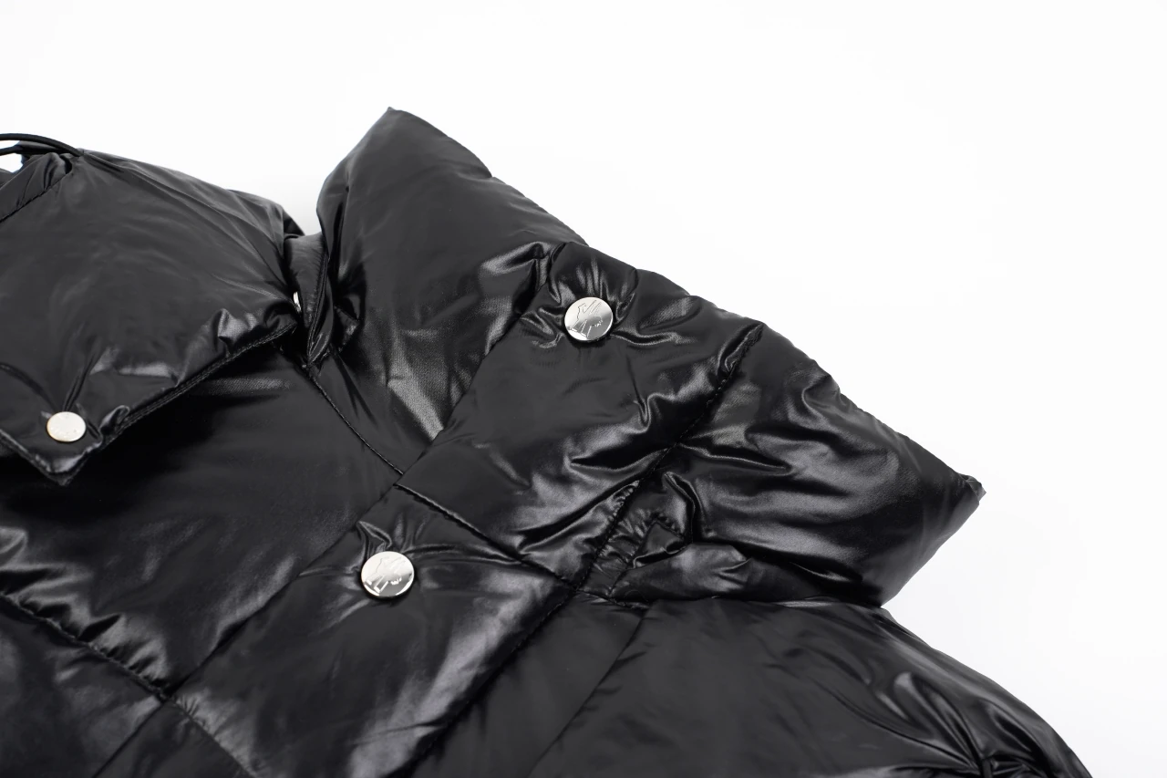Moncler Black Glossy Maya Long Down Jacket product photo from LabelPicks
