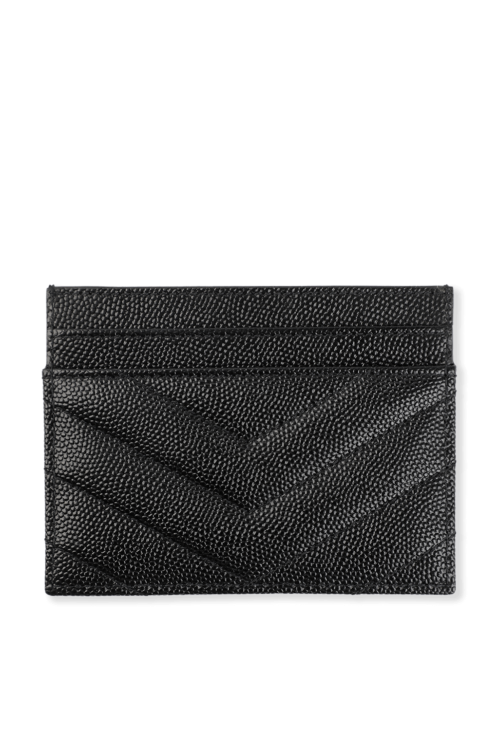 SAINT LAURENT ארנק כרטיסים מונוגרמה מעור שחור
