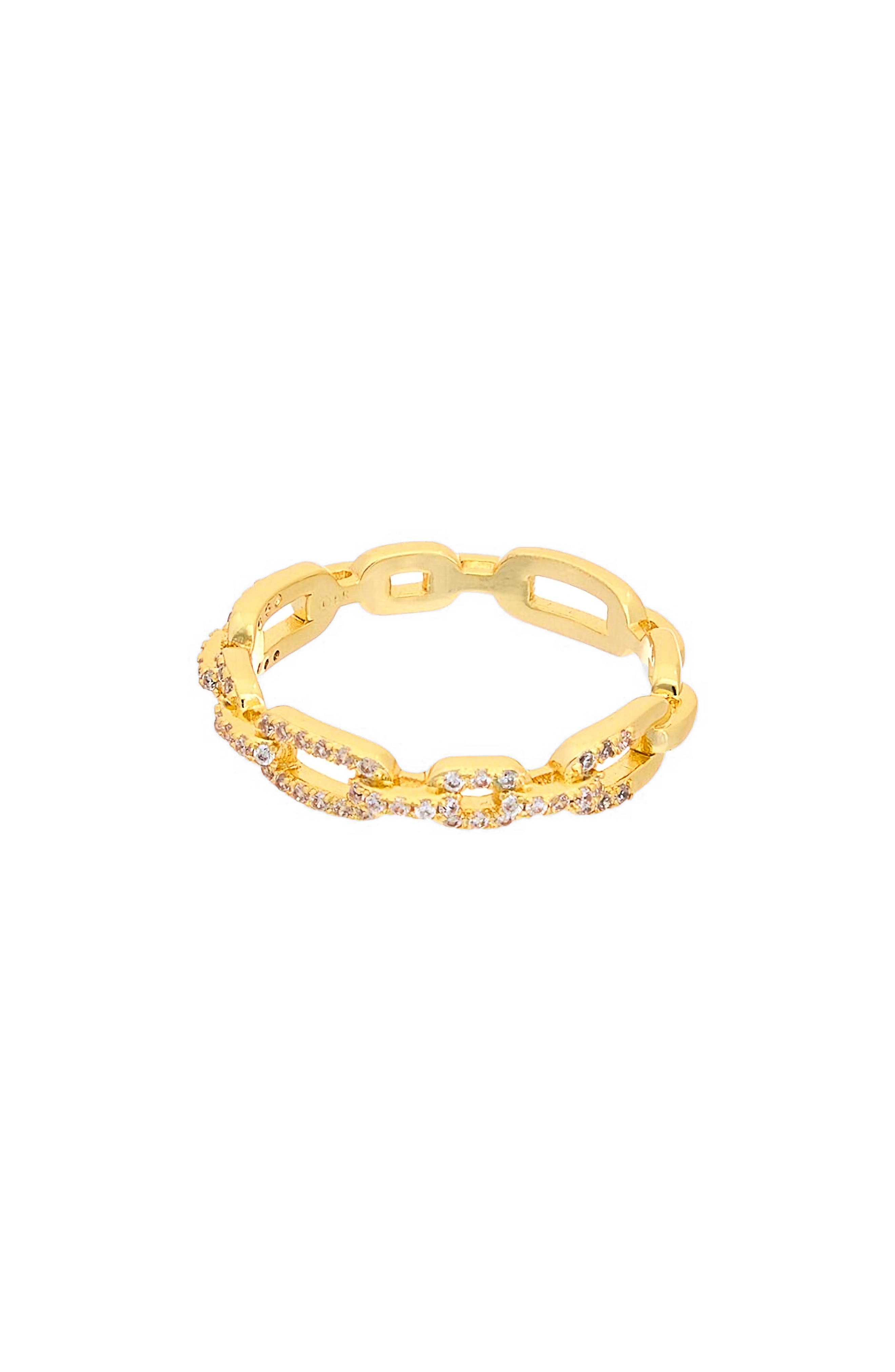 Juvell Pavé Cubic Zirconia Link Band Ring