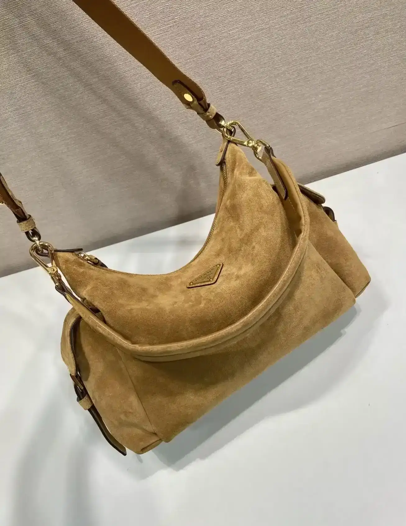 Prada Suede Leather Crossbody Bag product photo from LabelPicks