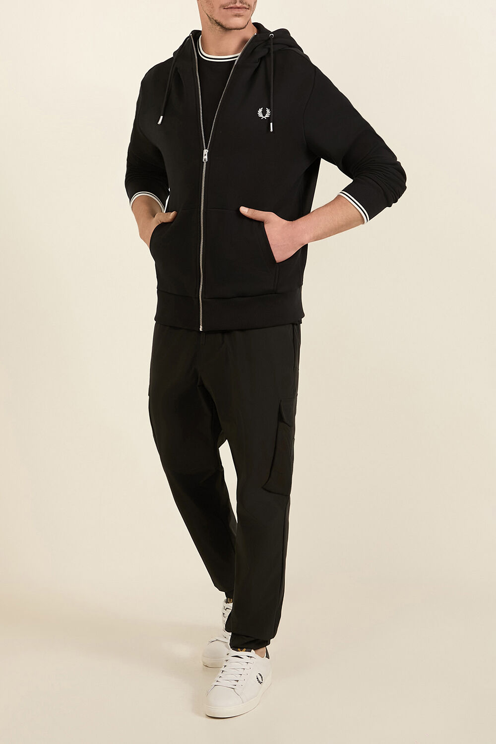 FRED PERRY סווטשירט קפוצ'ון