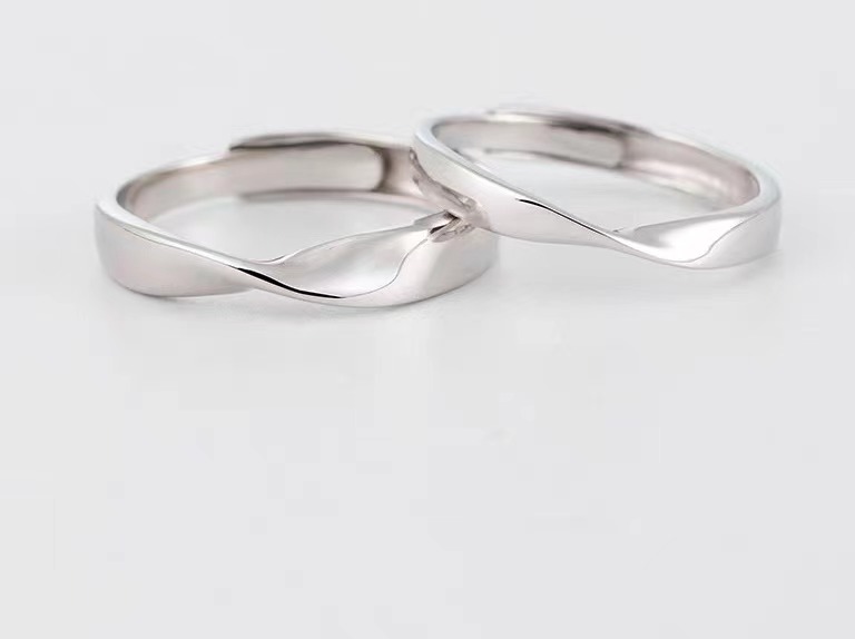 Mobius ring couple ring pair ring