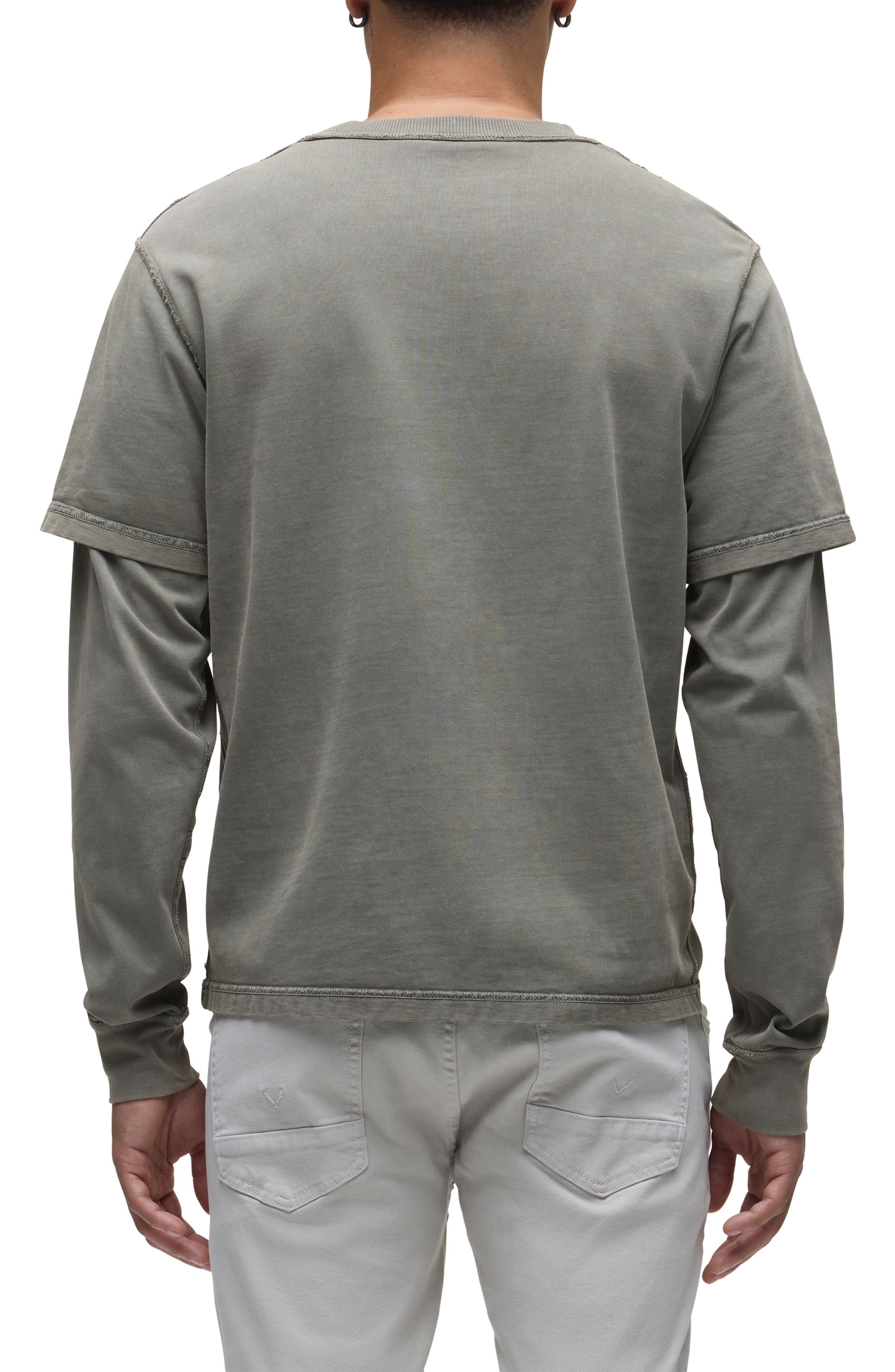 Hudson Jeans Hybrid Layered Cotton T-Shirt