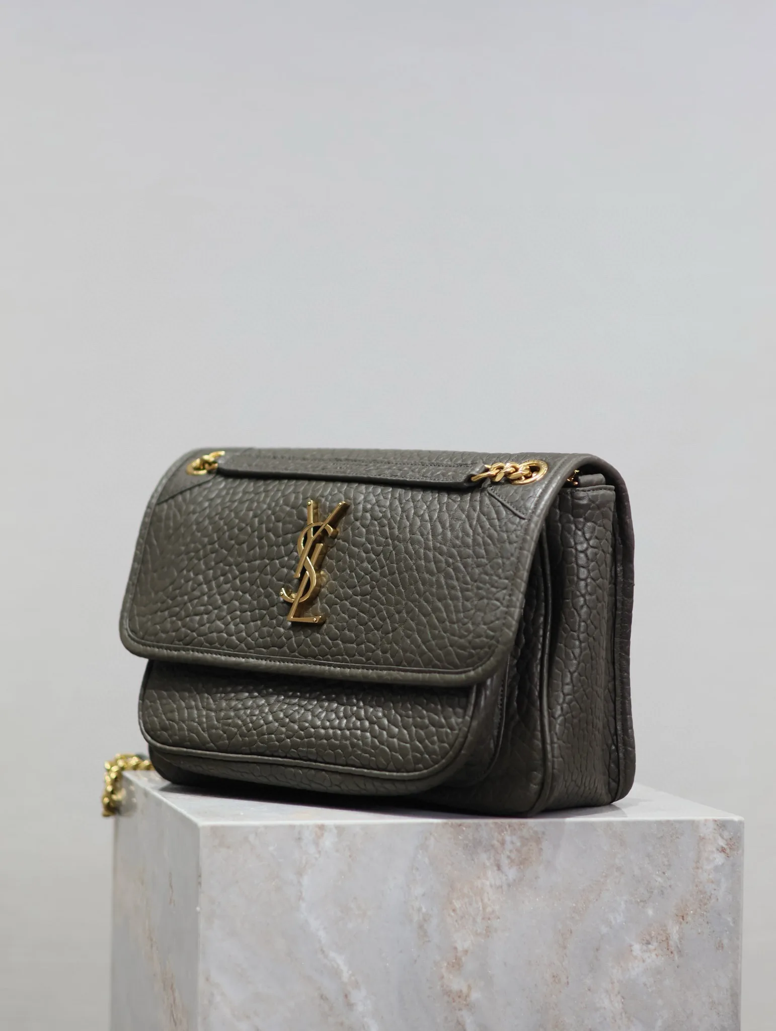 Saint Laurent Green Niki Lambskin Shoulder Bag product photo from LabelPicks