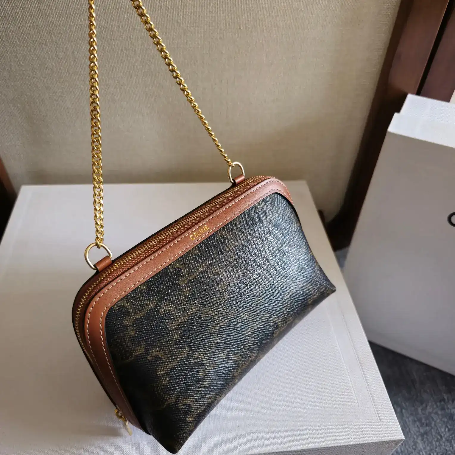 Celine Triomphe Lambskin Top Handle Bag product photo from LabelPicks