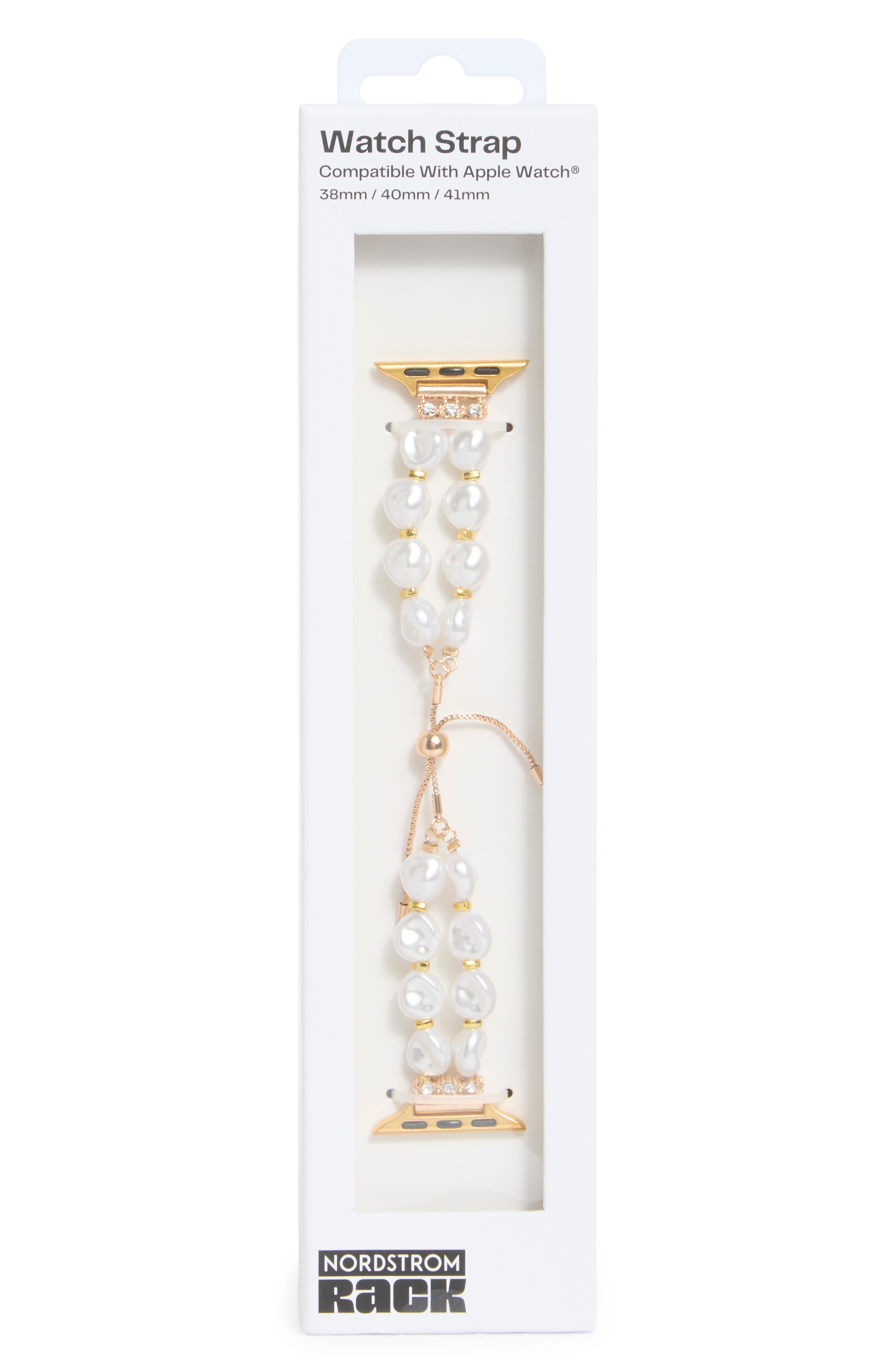 NORDSTROM RACK Faux Pearl Apple Watch® Watchband