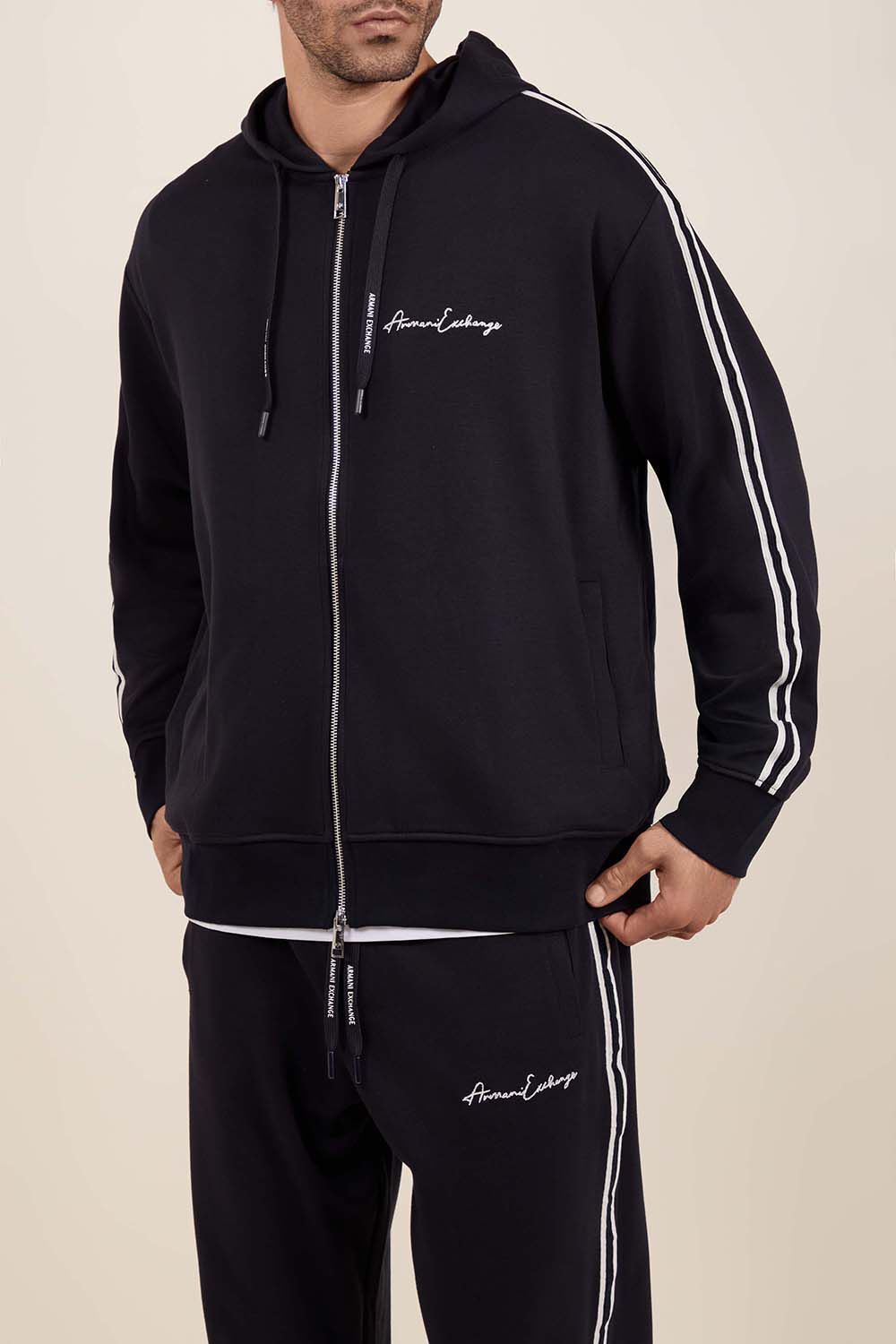 ARMANI EXCHANGE סווטשירט עם רוכסן