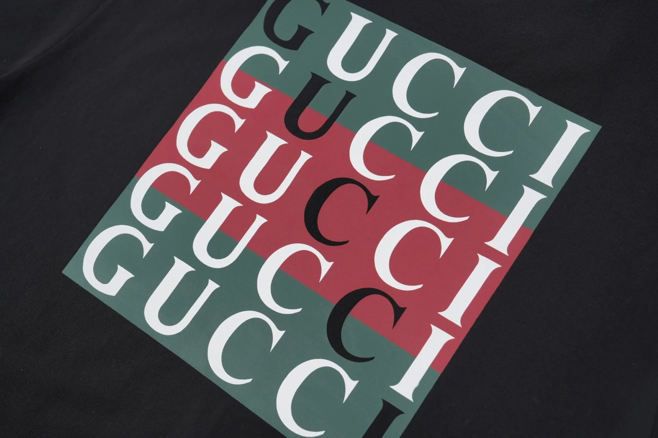 GUCCI Black Red Green GG Print T-Shirt product photo from LabelPicks