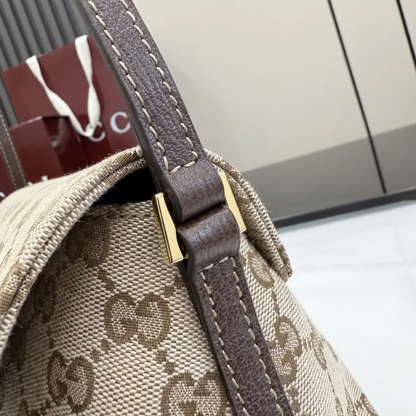 Gucci Brown Generation Canvas and Leather Shoulder Bag product photo from LabelPicks