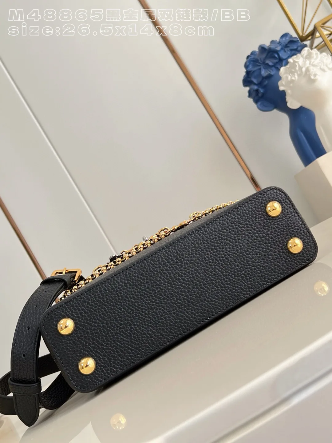 Louis Vuitton Black Capucines Grained Leather Crossbody Bag product photo from LabelPicks