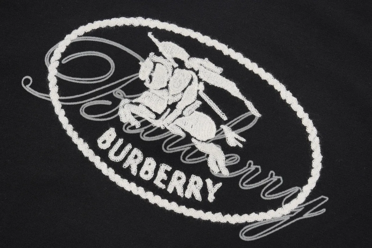 Burberry Black Oval Badge Embroidered T-Shirt product photo from LabelPicks