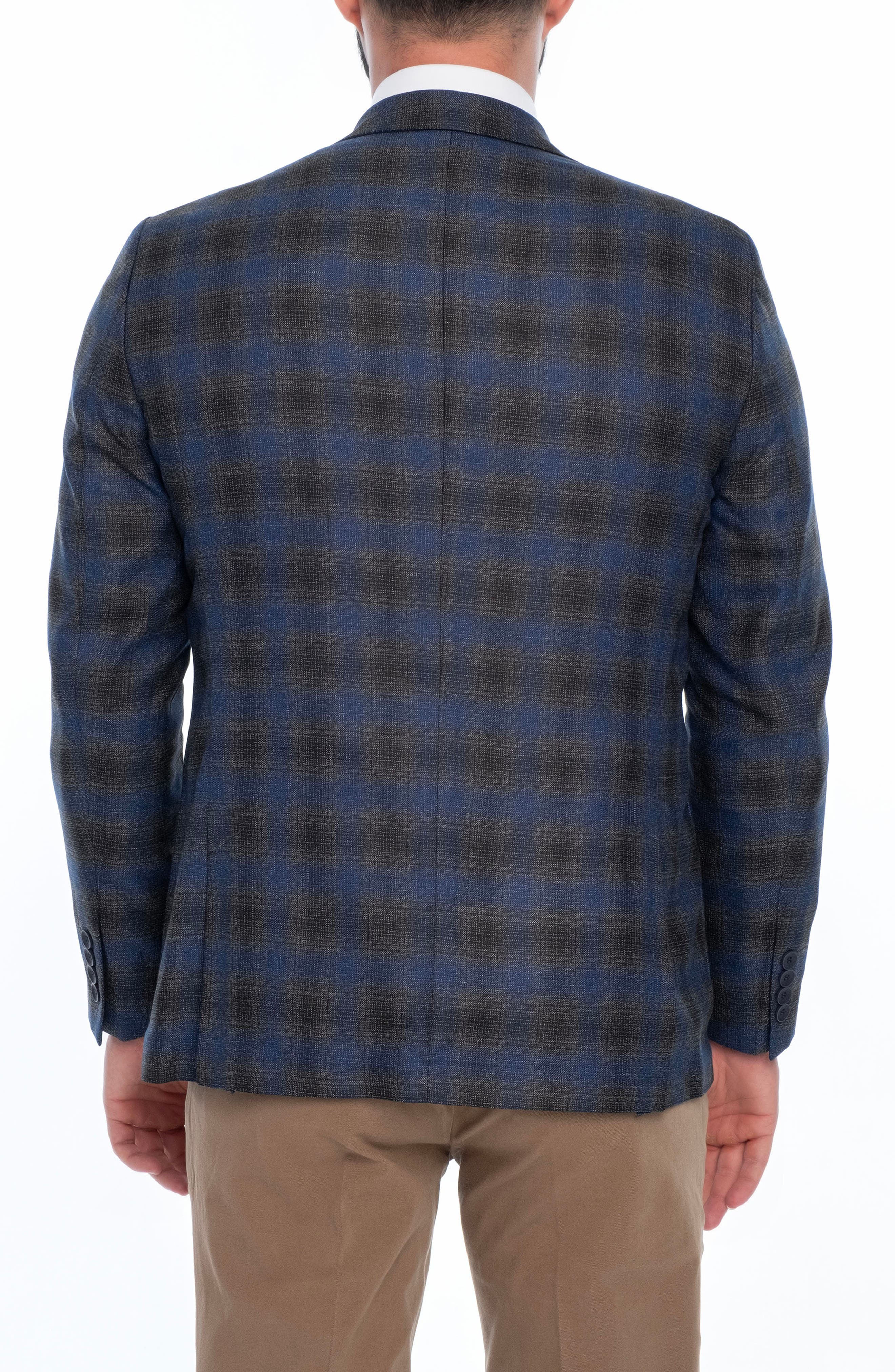 VELLAPAIS Plaid Sport Coat