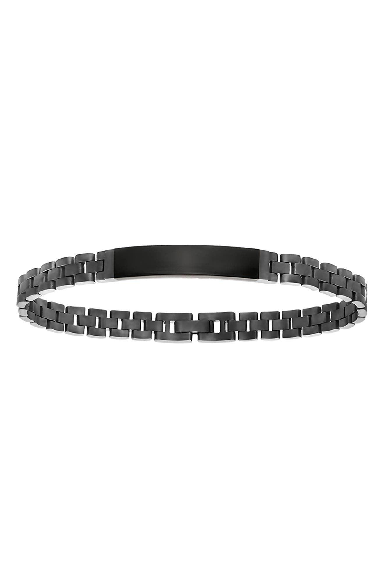EFFY Black Sterling Silver Onyx Bar Chain Bracelet