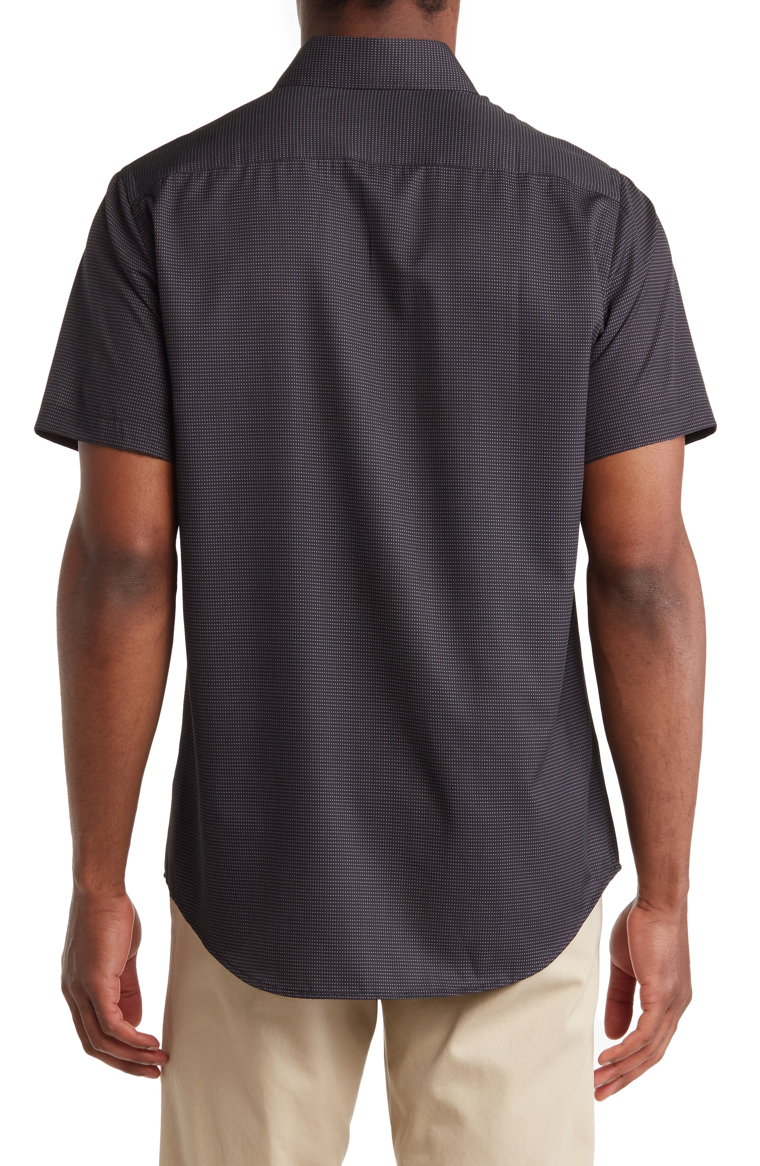 TOM BAINE Slim Fit Performance Short Sleeve Button-Up Shirt