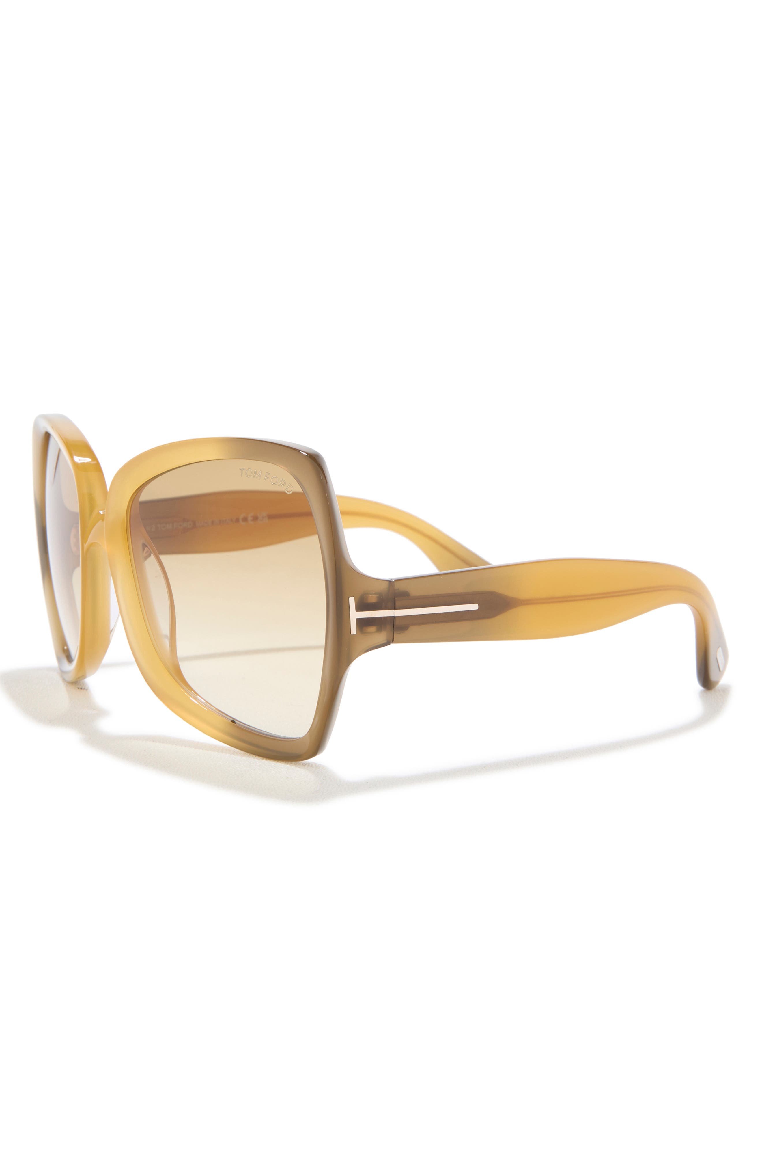 TOM FORD 60mm Gradient Butterfly Sunglasses