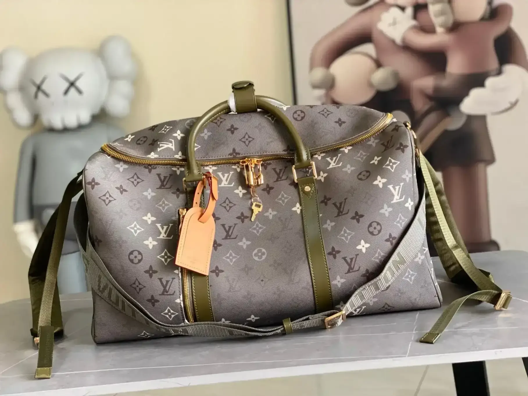 Louis Vuitton Black Keepall Calfskin Tote Bag product photo from LabelPicks