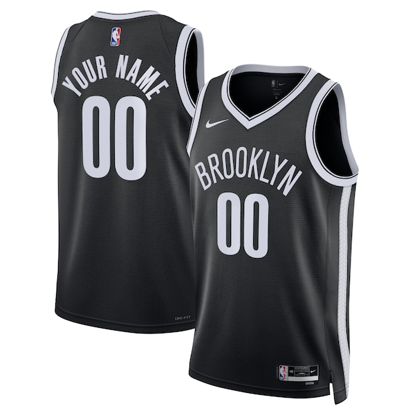 Brooklyn Nets Nike Unisex Swingman Custom Jersey Black - Icon Edition