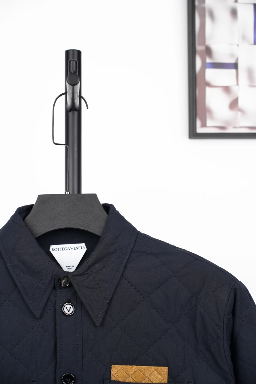 Bottega Veneta Navy Diamond-Quilted Padded Jacket product photo from LabelPicks