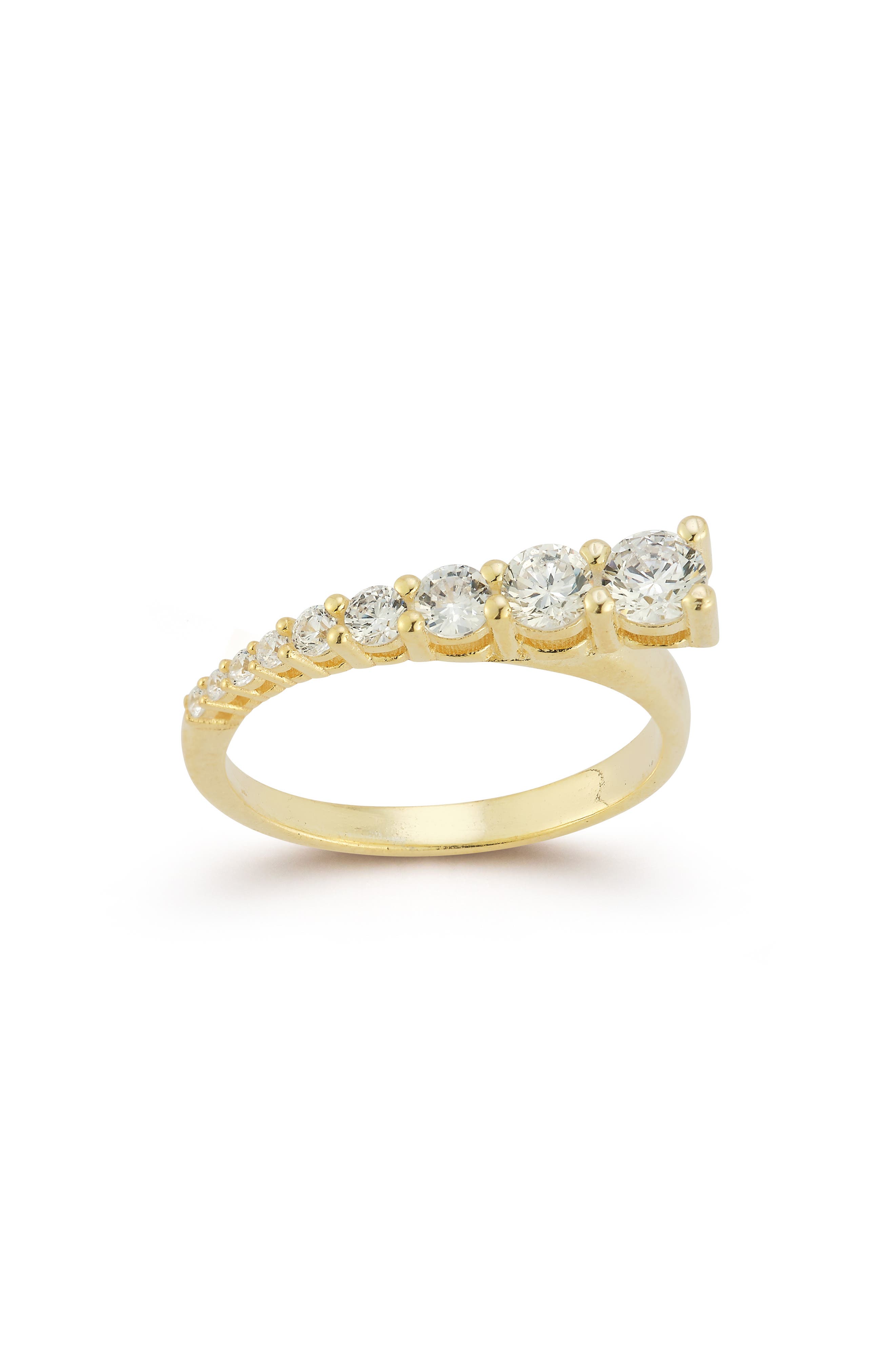 GLAZE JEWELRY 14K Gold Plated Silver Cubic Zirconia Ring