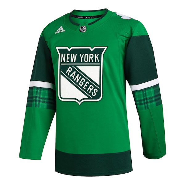 New York Rangers adidas 2023 St. Patrick's Day Primegreen Authentic Jersey - Kelly Green