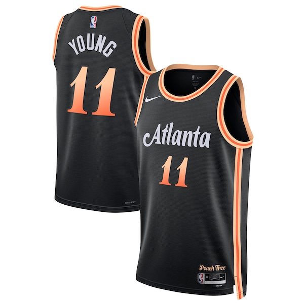 Trae Young Atlanta Hawks Nike Unisex 2022/23 Swingman Jersey - City Edition - Black