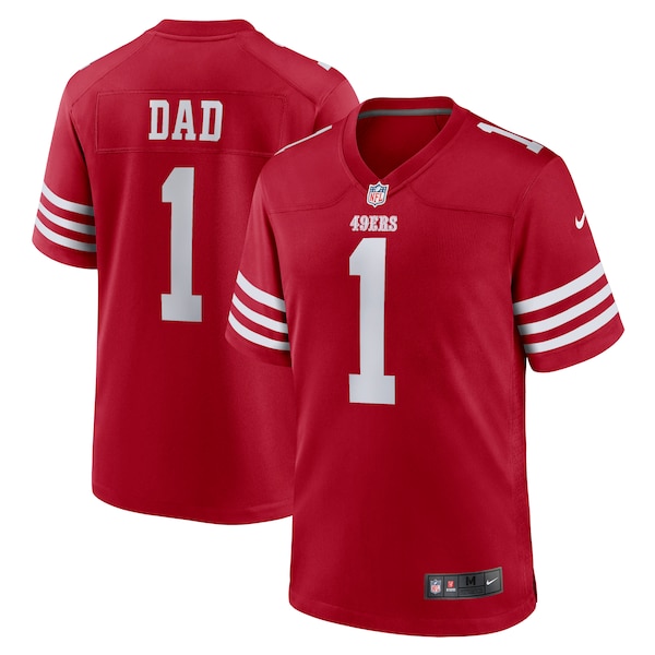 Number 1 Dad San Francisco 49ers Nike Game Jersey - Scarlet