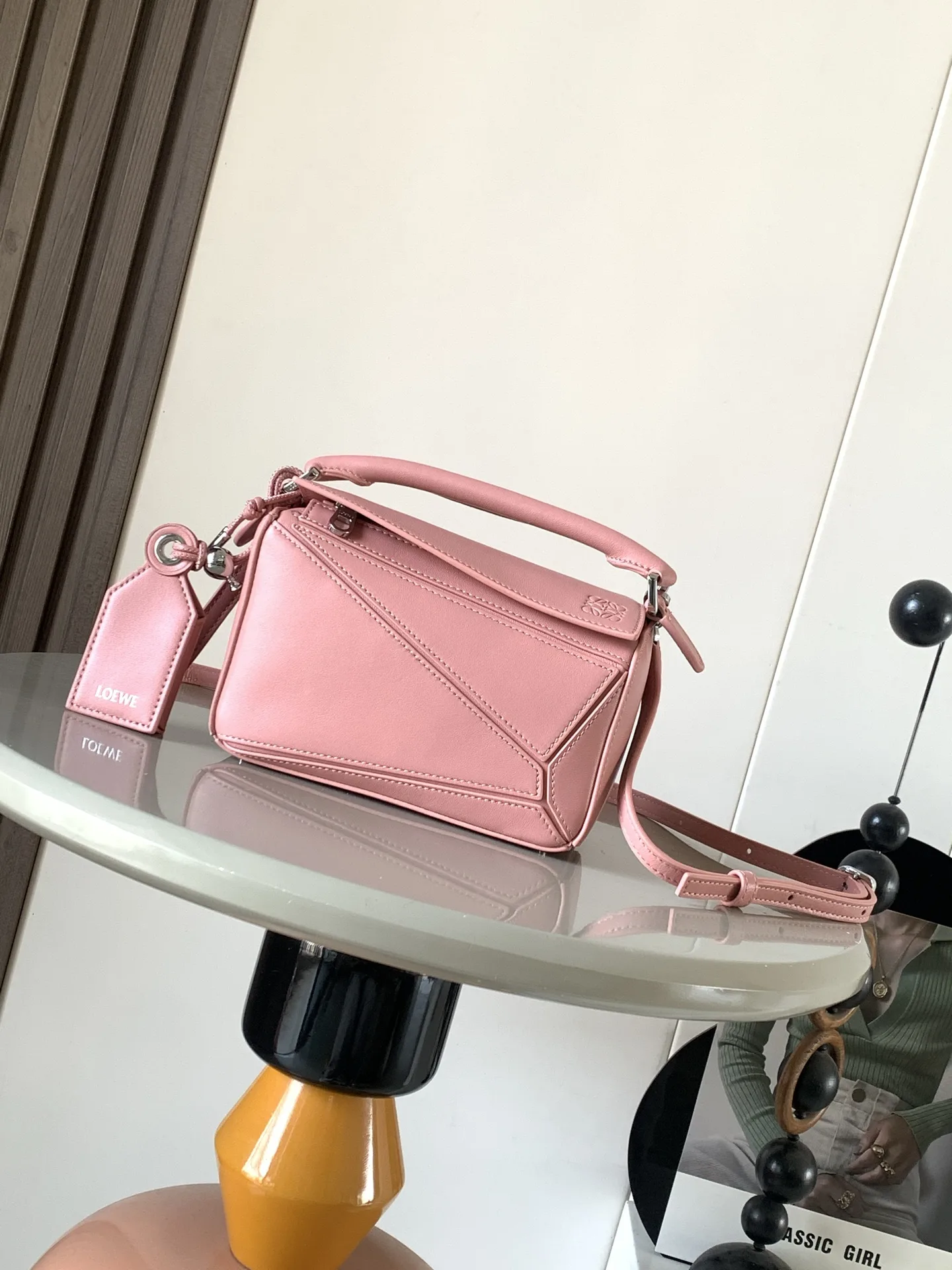 Loewe Pink Puzzle Lambskin Top Handle Bag product photo from LabelPicks