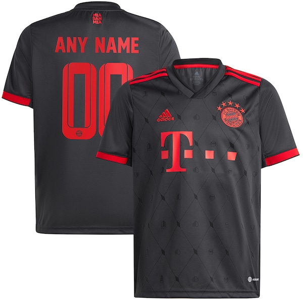 Bayern Munich adidas Youth 2022/23 Third Replica Custom Jersey - Charcoal