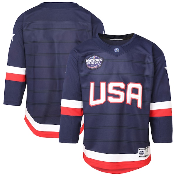 USA Youth 2025 4 Nations Face-Off Premier Jersey - Navy