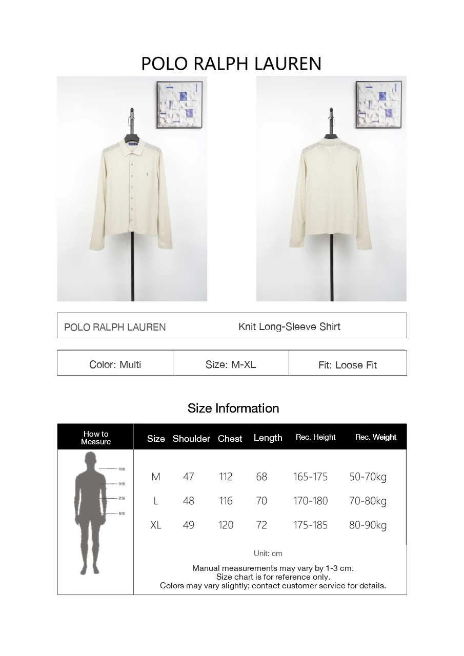 Ralph Lauren Off White Pony Embroidered Knit Long Sleeve Shirt product photo from LabelPicks