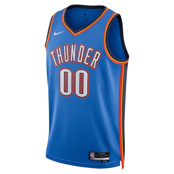 Oklahoma City Thunder Nike Unisex 2025 NBA Finals Patch Custom Swingman Jersey - Blue - Icon Edition