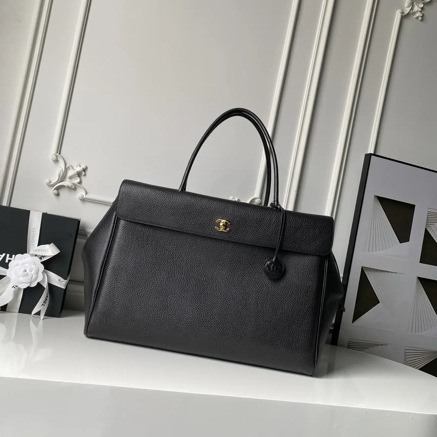 Chanel Gold Grained Leather Tote Bag product photo from LabelPicks