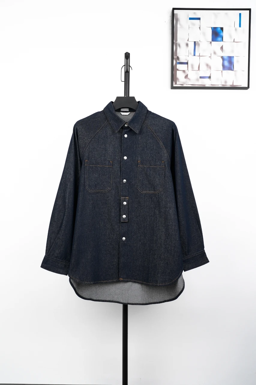 Dior Navy D Leather Label Twill Denim Shirt Jacket product photo from LabelPicks