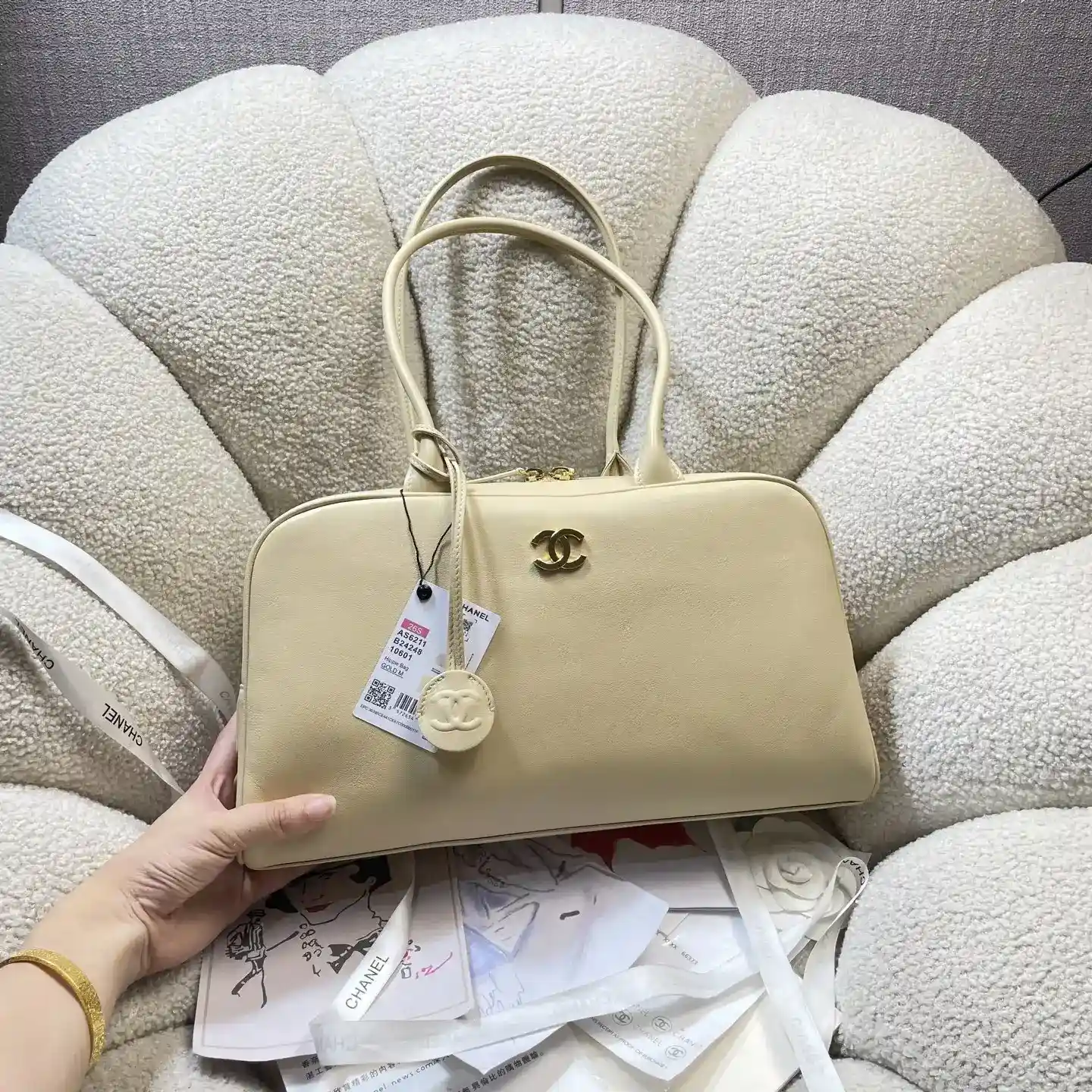 Chanel Gold Quilted Leather Top Handle Bag product photo from LabelPicks