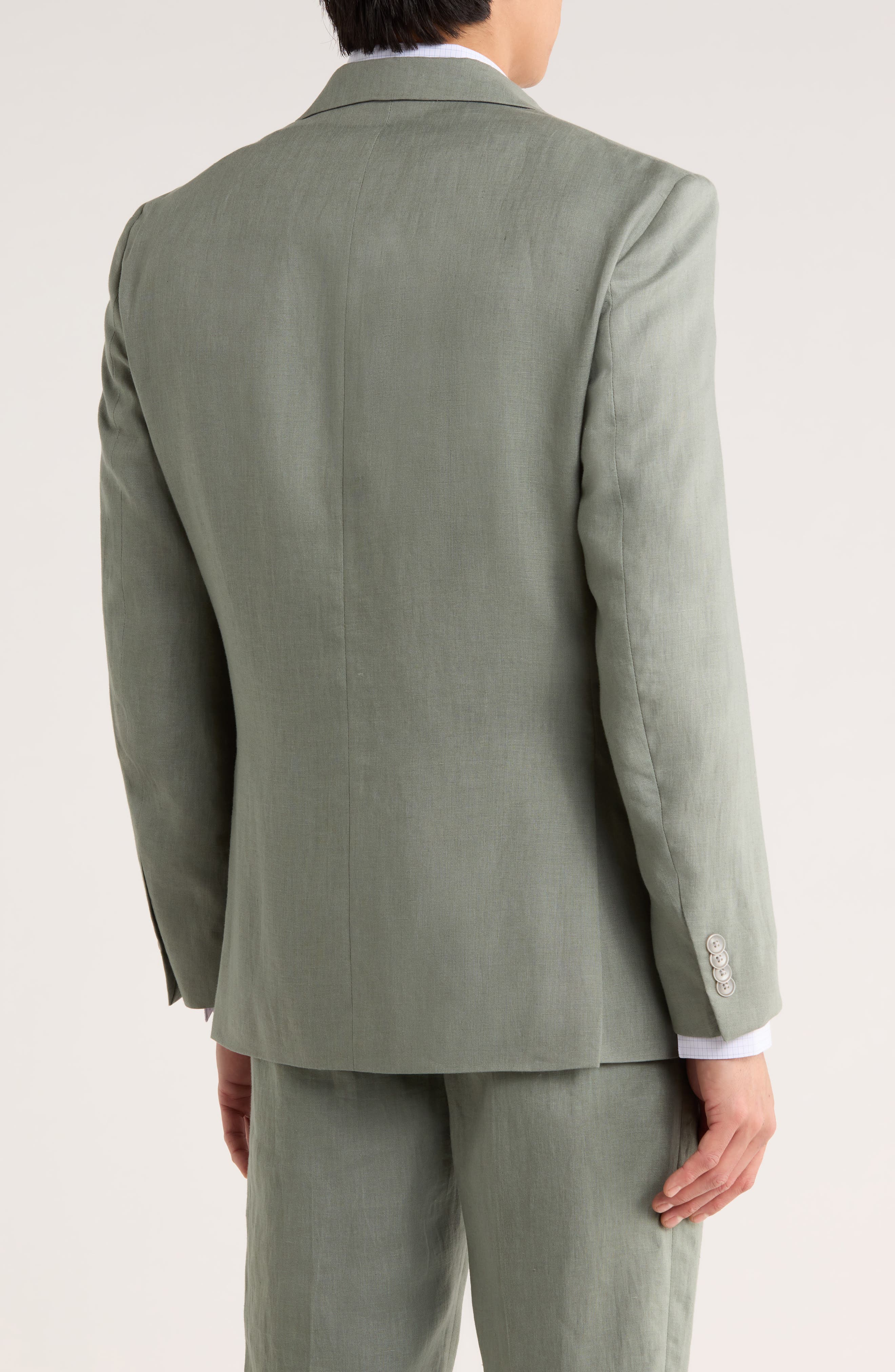 Tommy Hilfiger Two Button Notch Lapel Woven Linen Sport Coat