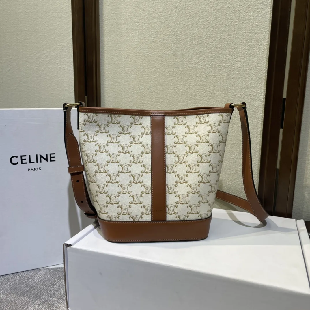 Celine Triomphe Canvas Folco Bucket Bag product photo from LabelPicks