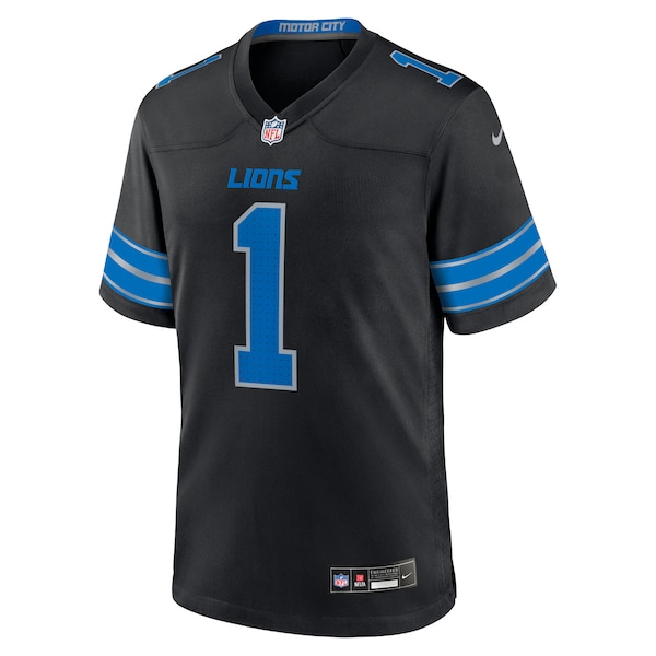 Jameson Williams Detroit Lions Nike 2nd Alternate Game Player Jersey - Black