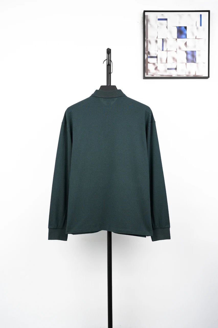 Miu Miu Dark Green Logo Long Sleeve Polo Shirt product photo from LabelPicks