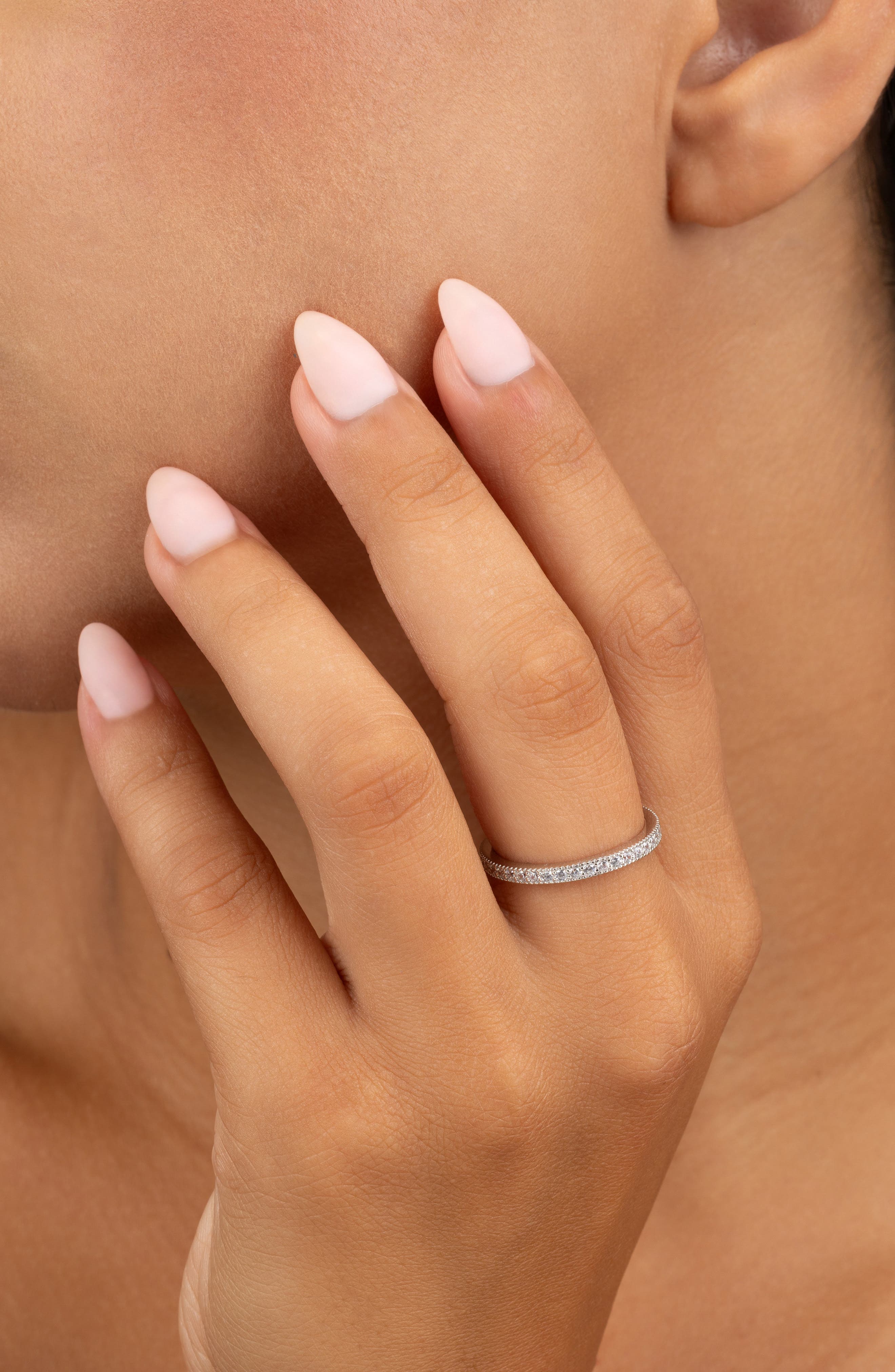 Sterling Forever Sterling Silver Sparkling CZ Band Ring