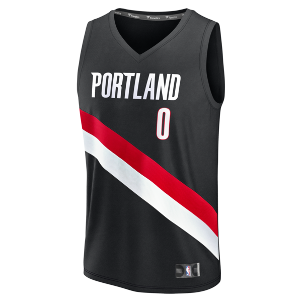 Damian Lillard Portland Trail Blazers  Youth Fast Break Replica Jersey - Black - Icon Edition