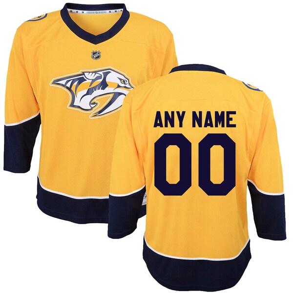 Nashville Predators Preschool Home Replica Custom Jersey - Yellow