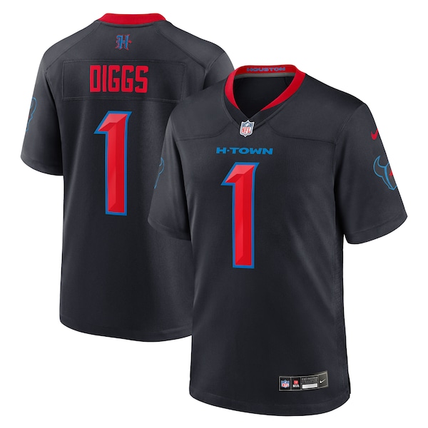 Stefon Diggs Houston Texans Nike Alternate Game Jersey -  Navy/Red