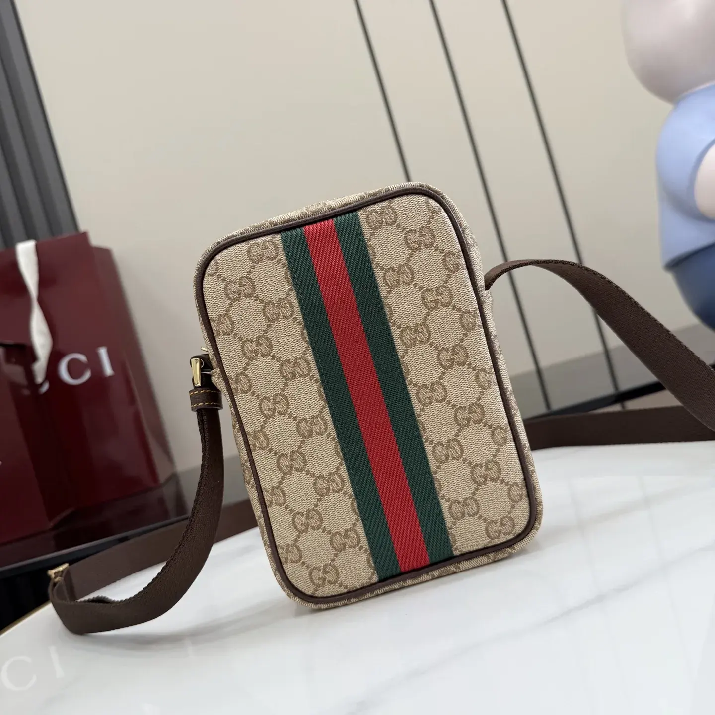 Gucci Generation Beige Canvas and Leather Crossbody Bag product photo from LabelPicks
