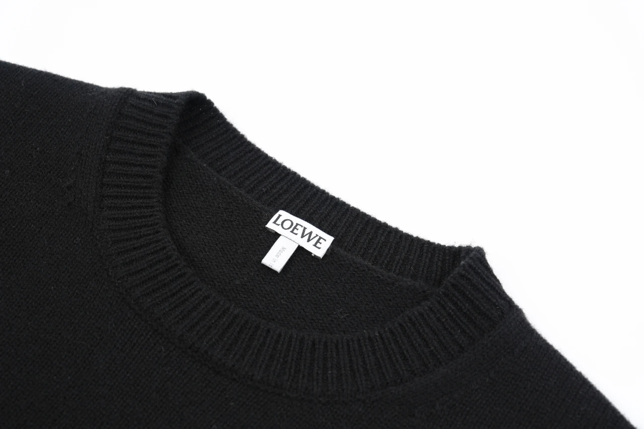 LOEWE Black Small Anagram Embroidered Crewneck Sweater product photo from LabelPicks