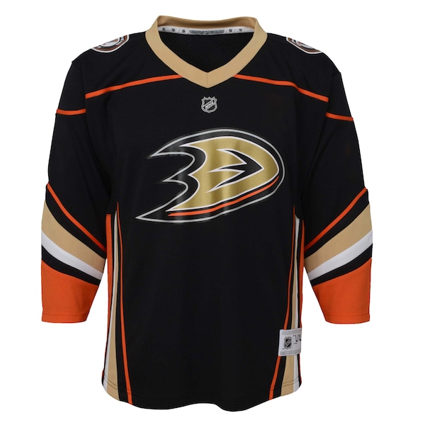 Anaheim Ducks Youth Home Replica Custom Jersey - Black