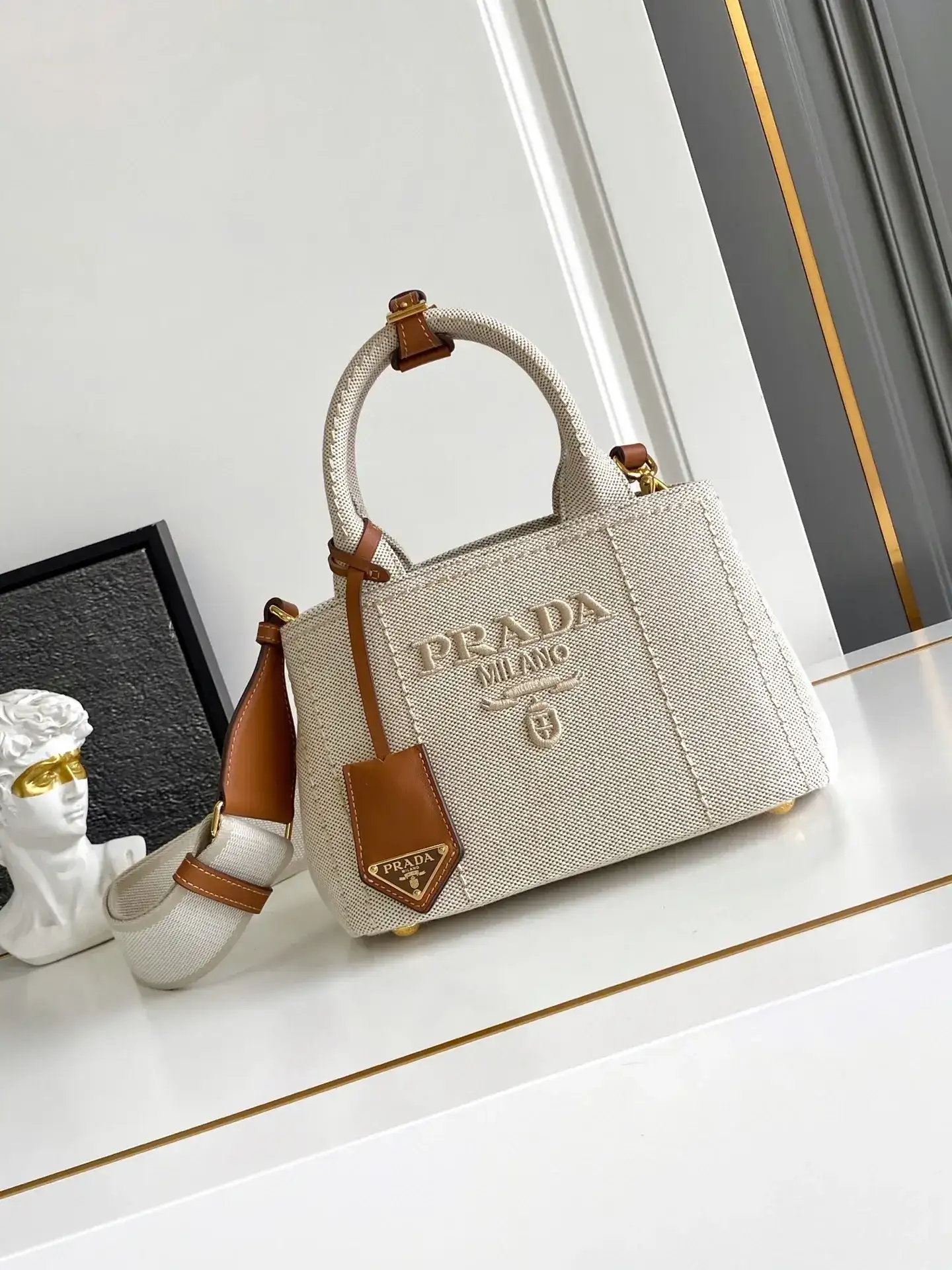Prada Canvas and Leather Tote Bag product photo from LabelPicks