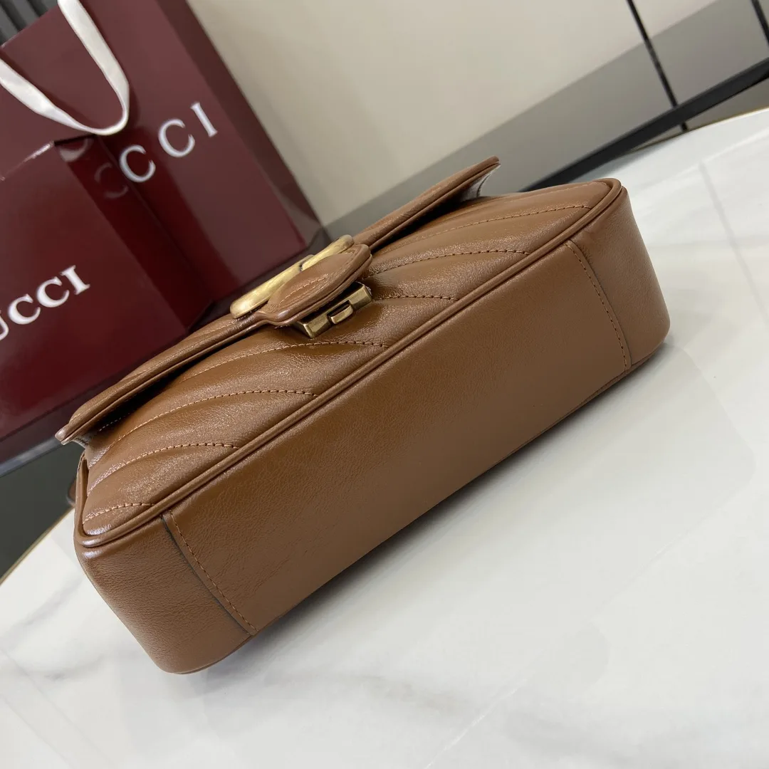 Gucci Brown Marmont GG Supreme Canvas Crossbody Bag product photo from LabelPicks