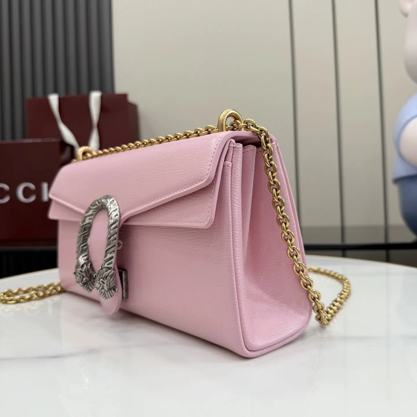 Gucci Dionysus Pink Grained Leather Shoulder Bag product photo from LabelPicks